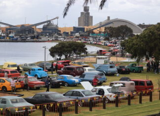 A classic car show