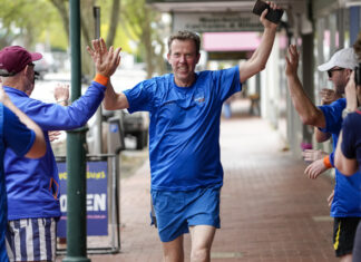 Tehan gets running shoes on